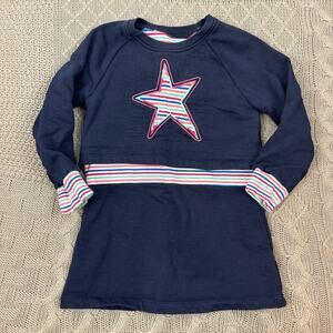 Hatley Girls Star Rainbow Navy Dress ~ 3T